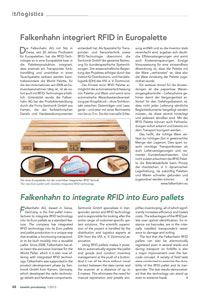 Euro pallet with invisible integrated RFID technology