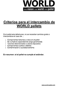 Criterios para el intercambio de WORLD pallets